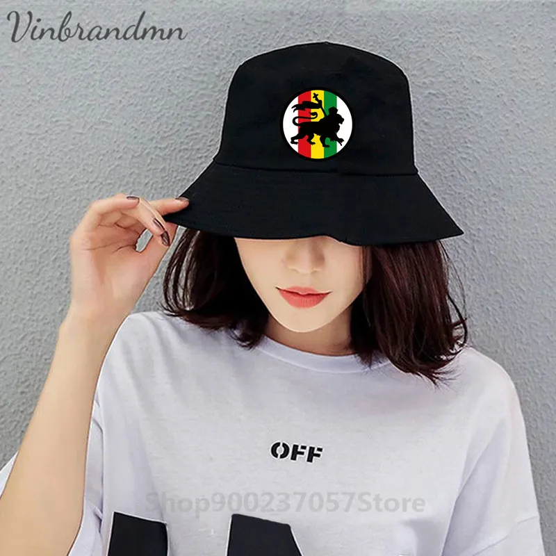 Panama Bucket Hat Rastafarian colors 