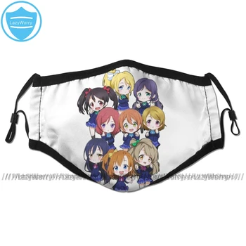 

Love Live Mouth Face Mask LOVE LIVE SCHOOL IDOL PROJECT Facial Mask Kawai Funny with 2 Filters for Adult