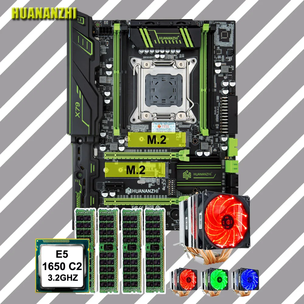 Скидка материнская плата с двумя M.2 слот бренд HUANANZHI X79 Pro Материнская Процессор Xeon