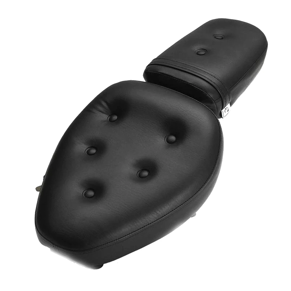 

2PCS/Set Replacement for Yamaha Virago XV250 1988-2013 2009 2010 PU Leather Black Front Rear Motorcycle Seat