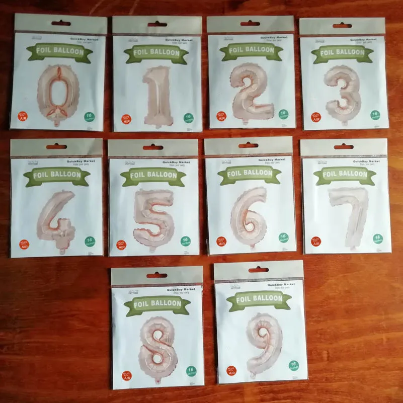 16inch alphabet number foil balloon single packed -5