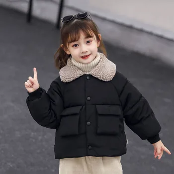 

3-9Y NEW Girls Cotton Jacket&Outwear Children Thicken Jacket Girls Winter Clothes Warm Coat Kids Snowsuit