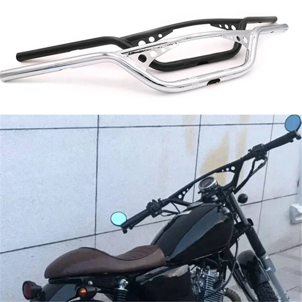 Универсальный 22 мм 25 винтажный мотоциклетный руль для XL883 XL1200 X48 Dyna Softail Tracker Bobber