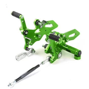 

Motorcycle Adjustable Right Left Rearset Footrest Foot Rest Pegs For Kawasaki Ninja 250 300 Z300 2013 2014 2015 2016