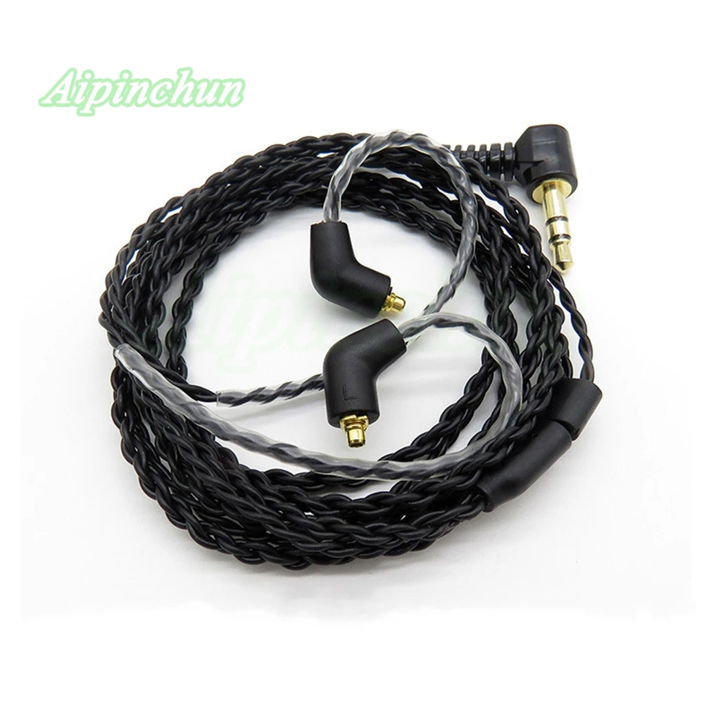 Черный Сменный кабель для наушников Aipinchun MMCX Shure SE215 SE315 SE425 SE535 SE846 наушники 3 5 мм L