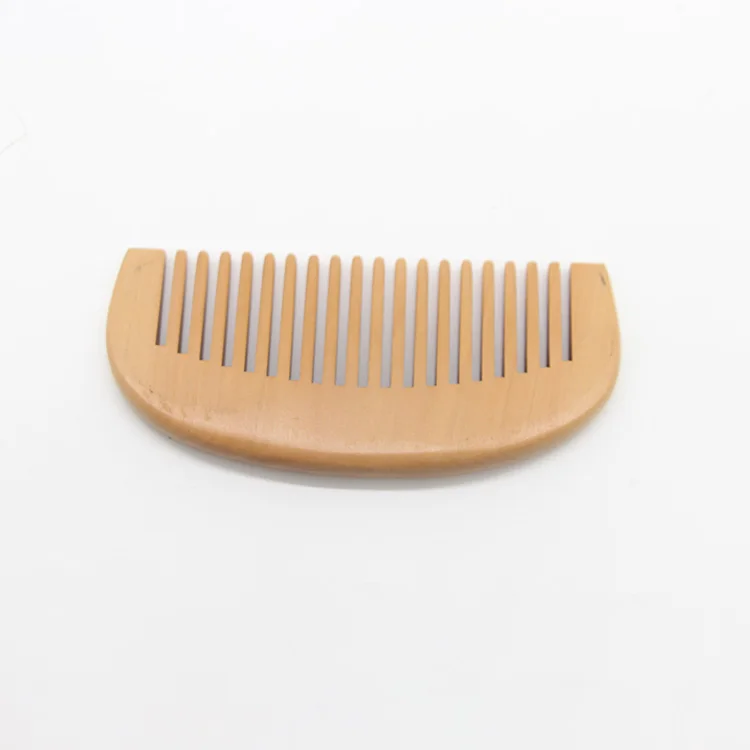 1pc Small Pocket  Wood Comb Natural Peach  Wood Comb for  Women Men Kids Travelling  Wood Healthy Massage Hair Care Tool 5