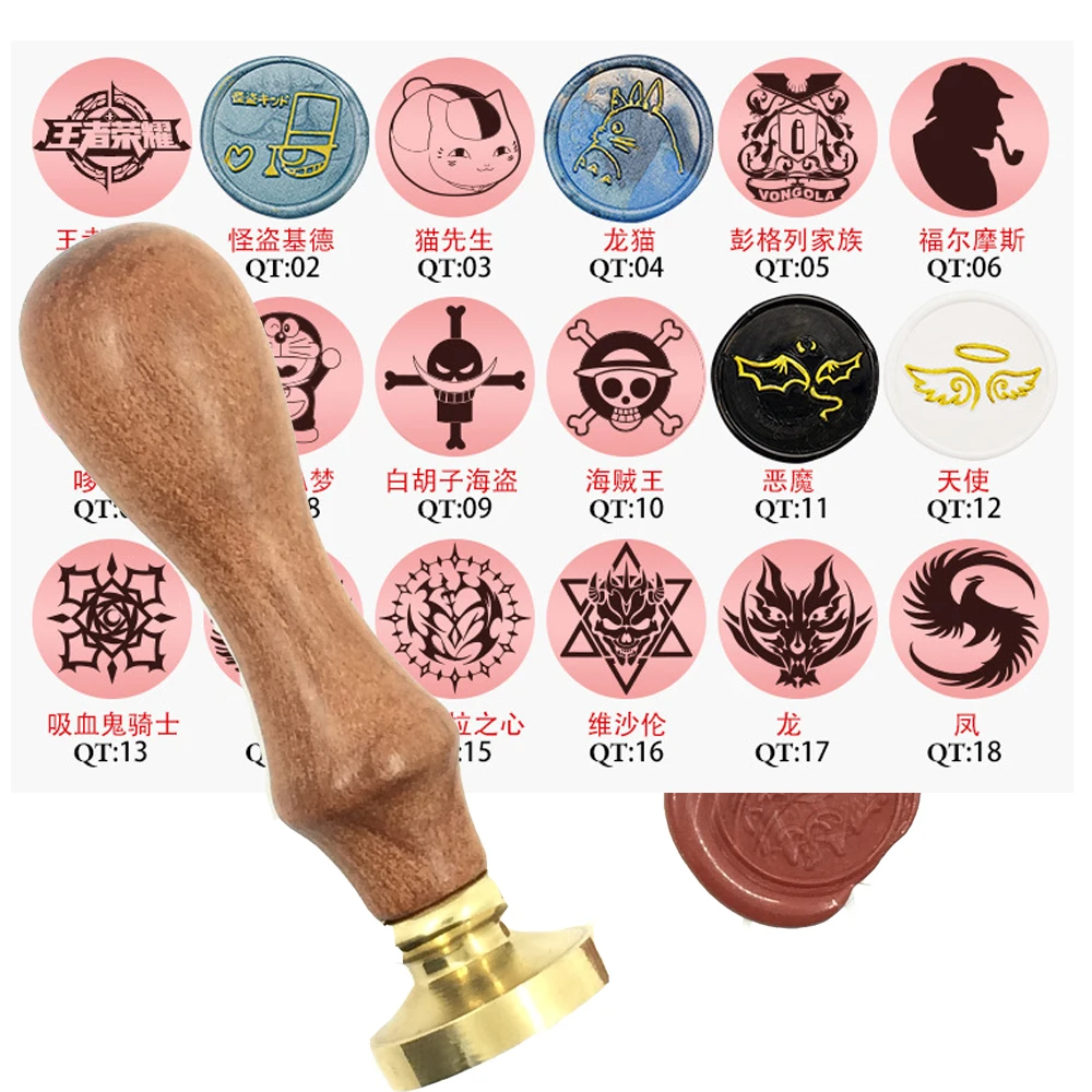 

Evil Angel wax seal Metal head wood handle,Scrapbooking wax copper stamp,league DIY gift ancient seal stamp high quality