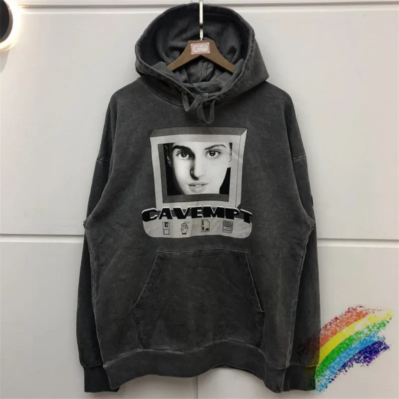 

C.E Cav Empt Men Women Pullover Loose Top Quality Streetwear Hip Hop Washed Do Old 3D dye Cav Empt Hoodie Hooded