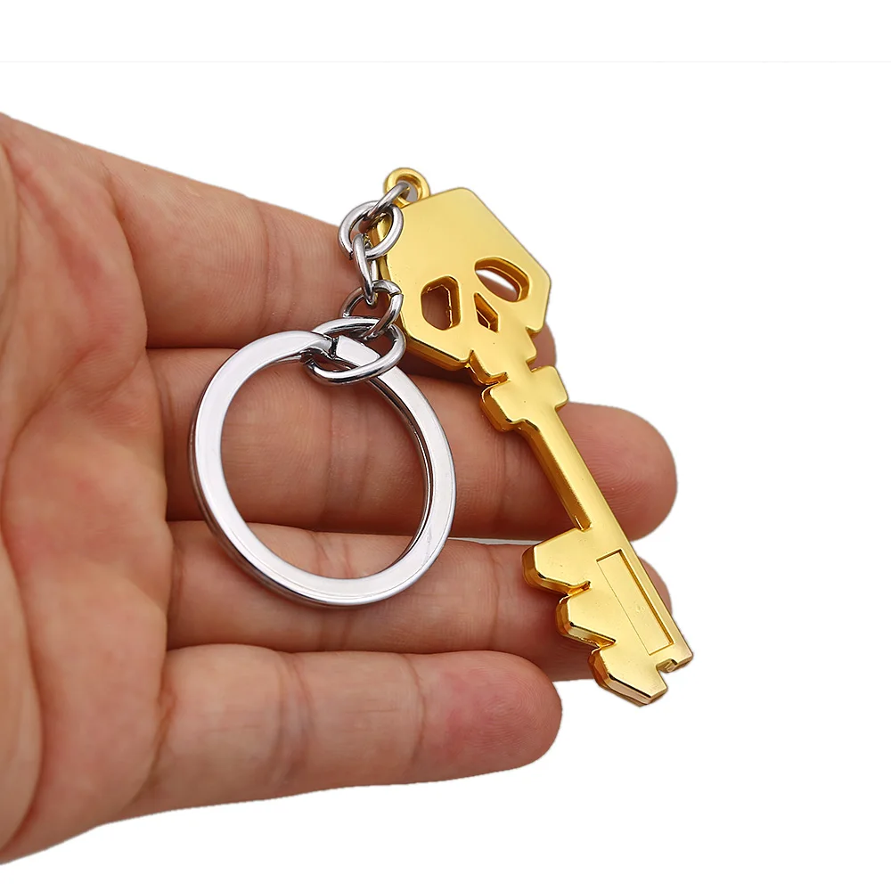 Game Borderlands Golden Key Shape Keychain For Men Metal Treasure Chest Key Chain Ring Women Car Pendant Jewelry llaveros hombre