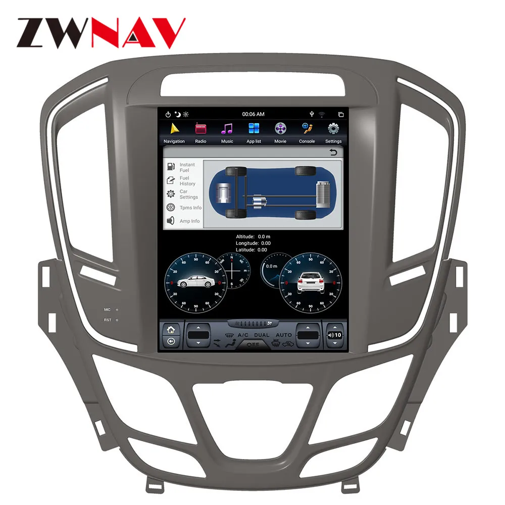 Sale Android 8.1 Tesla style 4GB RAM Car GPS Navigation For Buick Regal 2014-2018 Car radio tape recorder head unit multimedia player 3