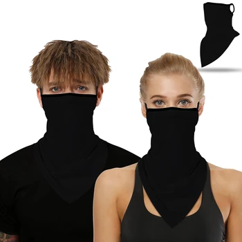 

Triangle Black Face Mask Washable Reusable Dust Protective Mask Fabric Fashion Breathable Cloth Filter Mask Elastic Face Cover