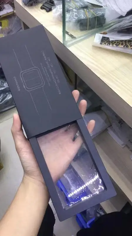 Бумажная упаковка, черная Высококачественная коробка, простой стиль для Apple Watch, ремешок 38 мм, 42 мм, 44 мм, 40 мм, подарочные коробки, и розничная