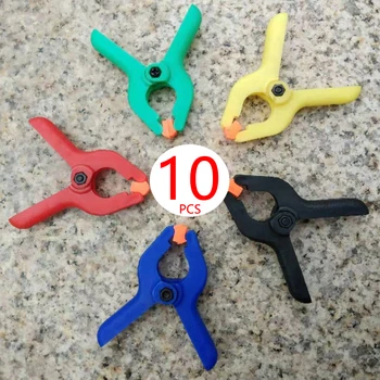 

10pcs 2inch colours Spring Clamps DIY Woodworking Tools Plastic Nylon Clamps For Woodworking Spring Clip Photo Studio Background