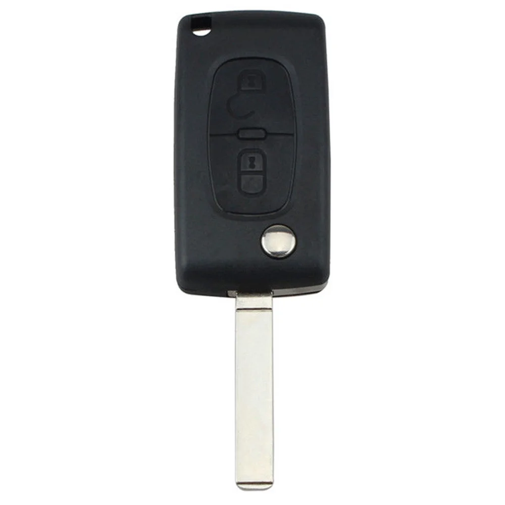 2 Button Flip Folding Remote Car Key Fob Shell For CITROEN C2 C3 C4 C5 C6 C8 XSARA PICASSO With Uncut Blade Car Key Case Cover (6)