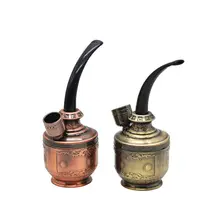 Brone Color Water Smoking Pipe Novelty Plastic Hookah Water Smoking Pipe Hookah Filter Smoke Tar Cigarette Holder Pipe Smoke