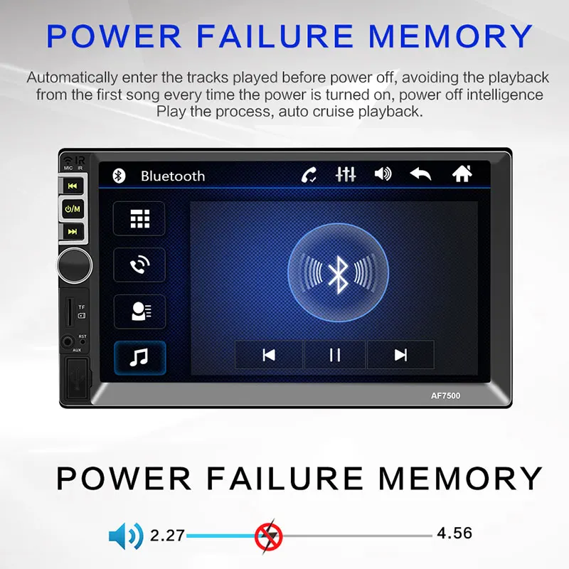 7 дюймов Автомобильный Bluetooth MP5 Универсальный дистанционное управление для автомобиля MP5 плеер для автомобильного стерео Прямая
