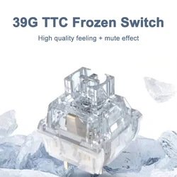Upgrade TTC Frozen Switch V2 Mechanical Keyboard Silent Mute Linear 39g 3 pins Same Hand feel as Gold Pink RGB Transparent