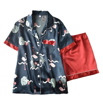 

Women Breathable Pajamas Cozy Sleepwear Set Short Sleeve Sleepwear Pjs Set