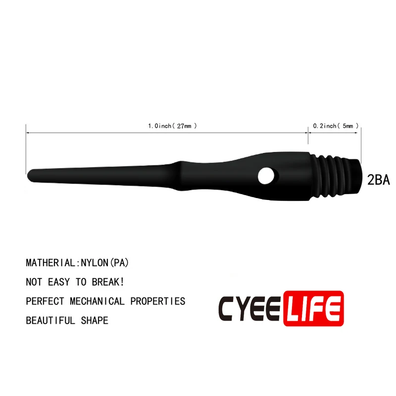CyeeLife мягкие наконечники для дротиков пластик 100Packs 2BA остриё точки Дартс