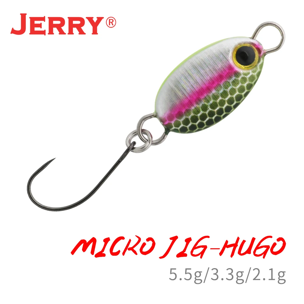 Jerry Hugo-Señuelos de Pesca giratorios, plantilla de Metal, Micro trucha,  Lucio, lubina, buceo profundo, hundimiento, cebo Artificial