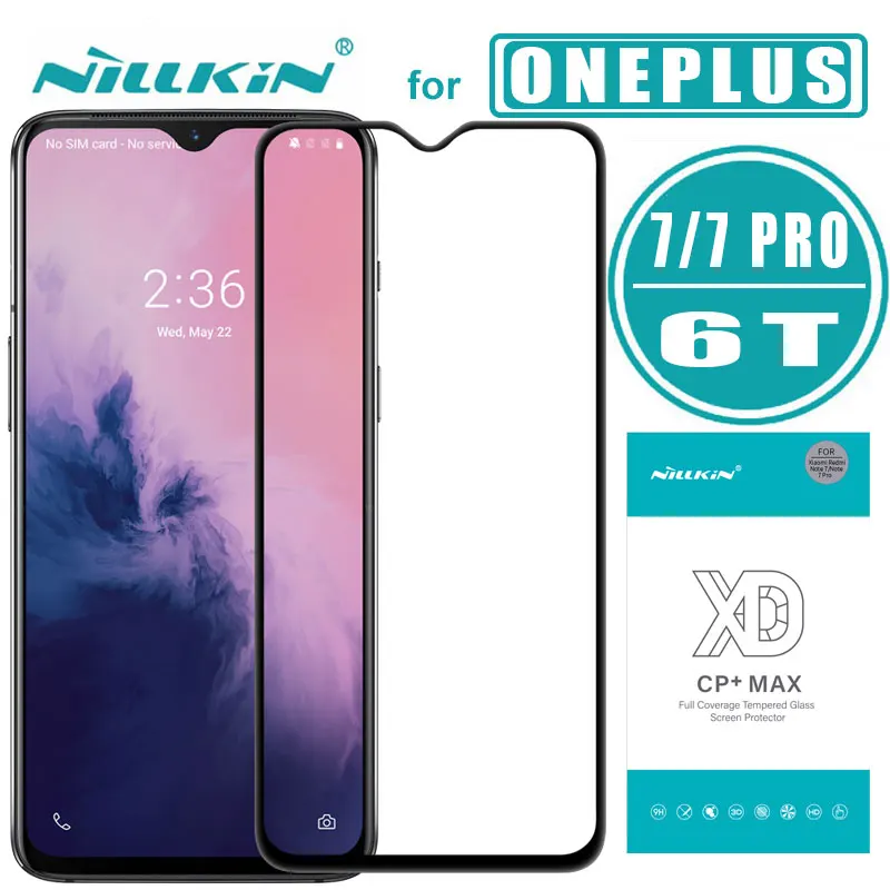 

for OnePlus 7 6T Glass Nillkin XD CP+ Max Full Cover 3D Tempered Glass Screen Protector for OnePlus 7 Pro 7 6T Nilkin Glass Film