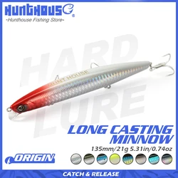 Hunthouse Floating Minoow Fishing Lure 135mm 21g Tungsten Weight Bait Wobblers Lures Long Casting For Fishing Seabass Bluefish