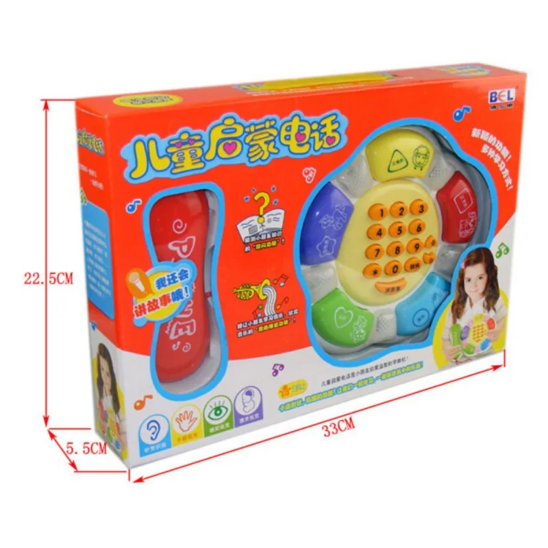 Электронный игрушечный телефон для детские образовательные товары обучающие игрушки для детей детская музыкальная игрушка подарок для детей музыкальная история телефон