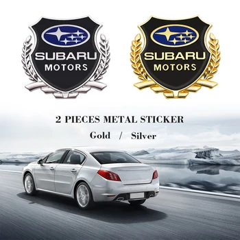 

2Pcs 3D Metal Car Sticker Badge Case For Subaru Impreza Forester Tribeca XV BRZ Accessories Car Styling Decoration