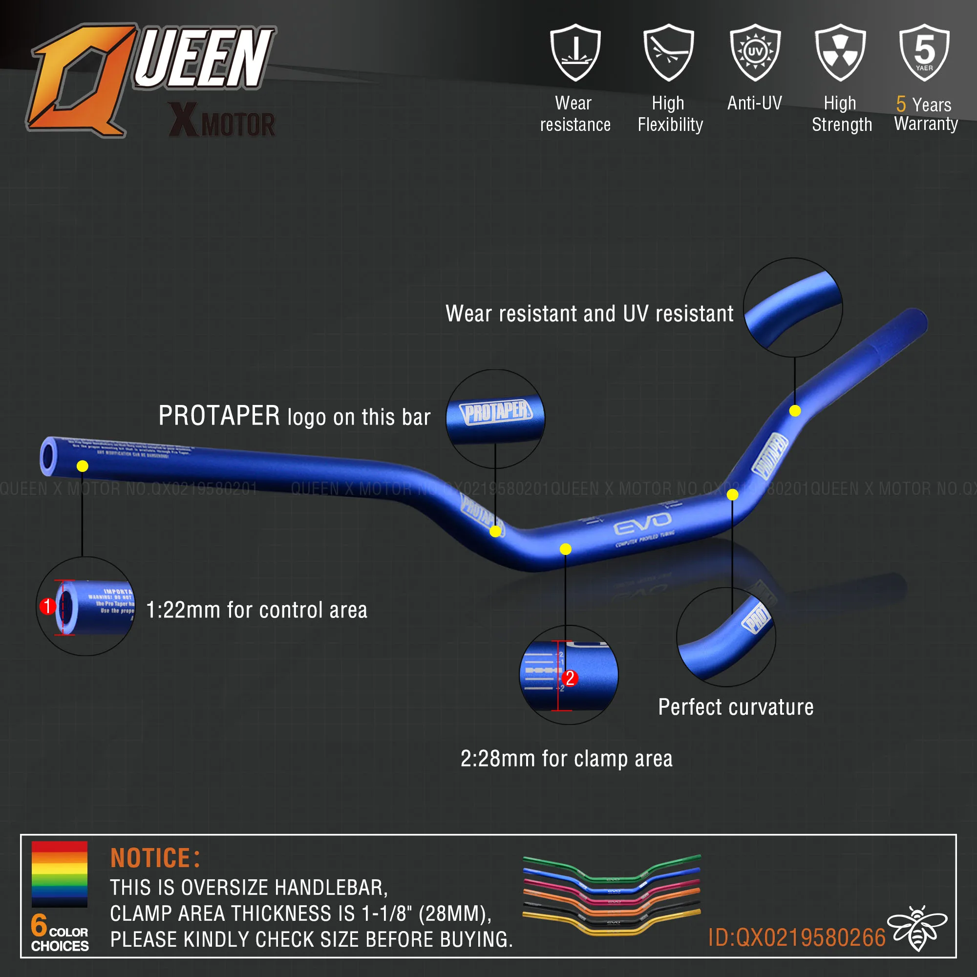 Серая алюминиевая 28 мм 1-1/" Руль для moto rcycle moto MX CR CRF CRM XR YZ YZF WR WRF DR DRX RM РМЗ EX 85 125 200 250 400 650