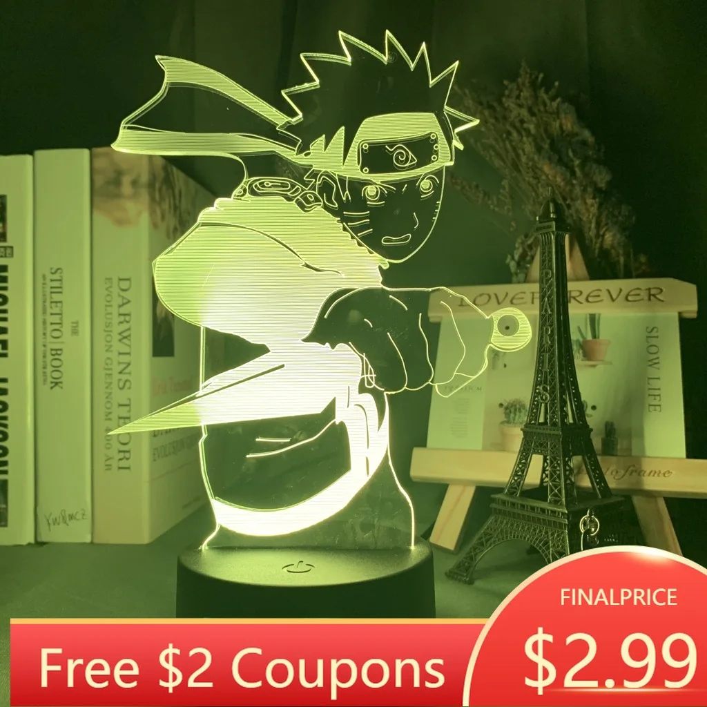 

Anime 3d Naruto Lamp Uzumaki Children's Night Light Battery Lamp for Kids UsbTable Lamp Night light for children