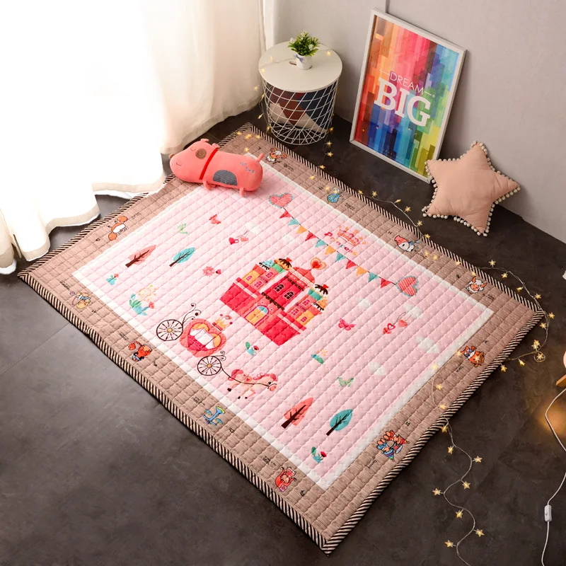 Детская мозаика игровой коврик Детский ковер детские игрушки 145X195X1,5 см машинные моющиеся коврики для гостиной Противоскользящий ковер для спальни