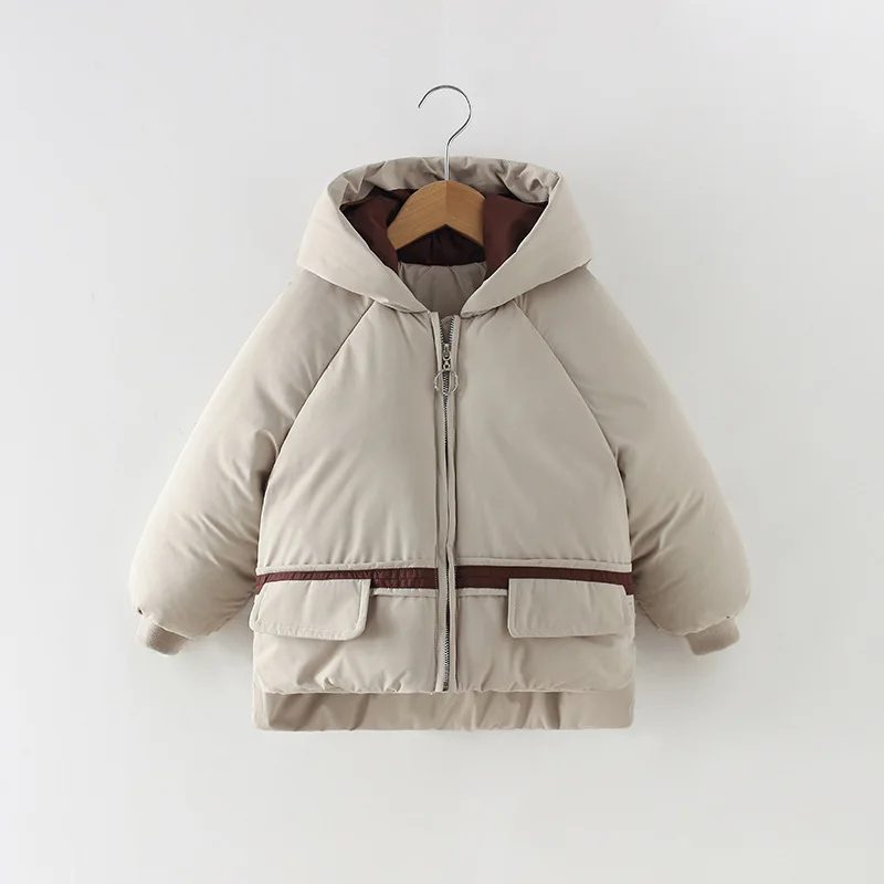 beige Детские хлопковые пальто теплые хлопковые куртки для маленьких мальчиков и девочек Детские Водонепроницаемые толстовки с острыми капюшоном парки на Хэллоуин верхняя одежда - Цвет: beige