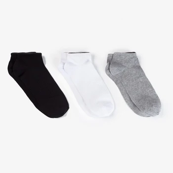 

Set of men's socks 3 pairs, white, black, gray melange, size 27-29