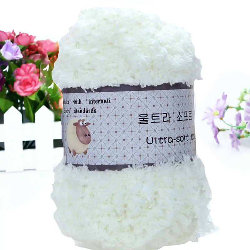 Один рулон вязаные палочки шерстяная пряжа для вязания Толстая Коралловая