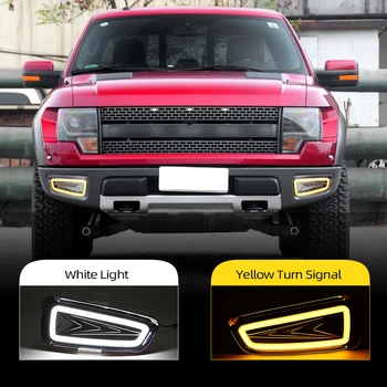 

CSCSNL 2Pcs for Ford Raptor F150 2010 2012 2013 2014 2015 LED DRL Daytime Running Light Front Running Light Fog Light