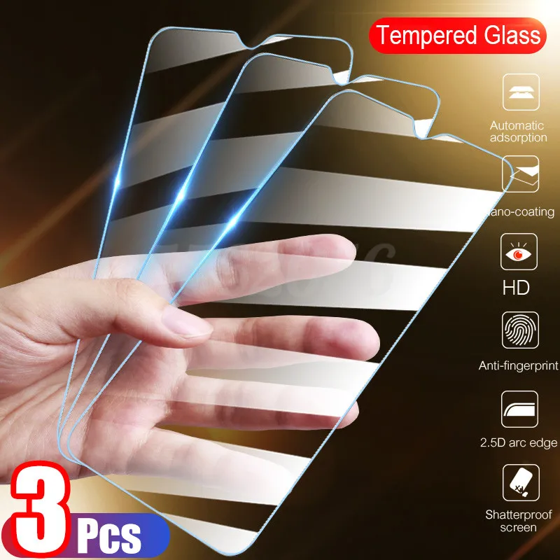 Protector de cristal templado para pantalla de móvil, cristal Protector para Huawei P30 P40 Lite P20 P Smart 2019, Mate Honor 30 20 10 Lite 8X 9X, 3 unidades