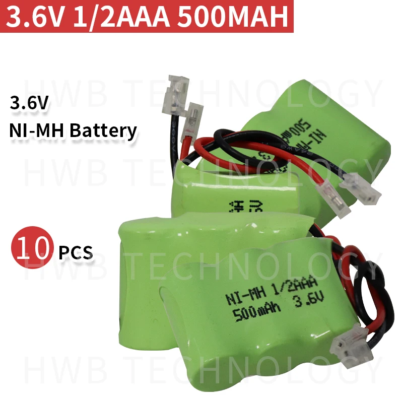 10 шт./лот Новый Ni-MH 1/2AAA 3 6 В 400 мАч Ni MH 1/3 AAA перезаряжаемый аккумулятор с заглушками