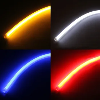 

2016 2pcs 60cm DRL Flexible LED Tube Strip Style Daytime Running Lights Tear Strip Car Headlight Turn Signal Light Parking Lamps