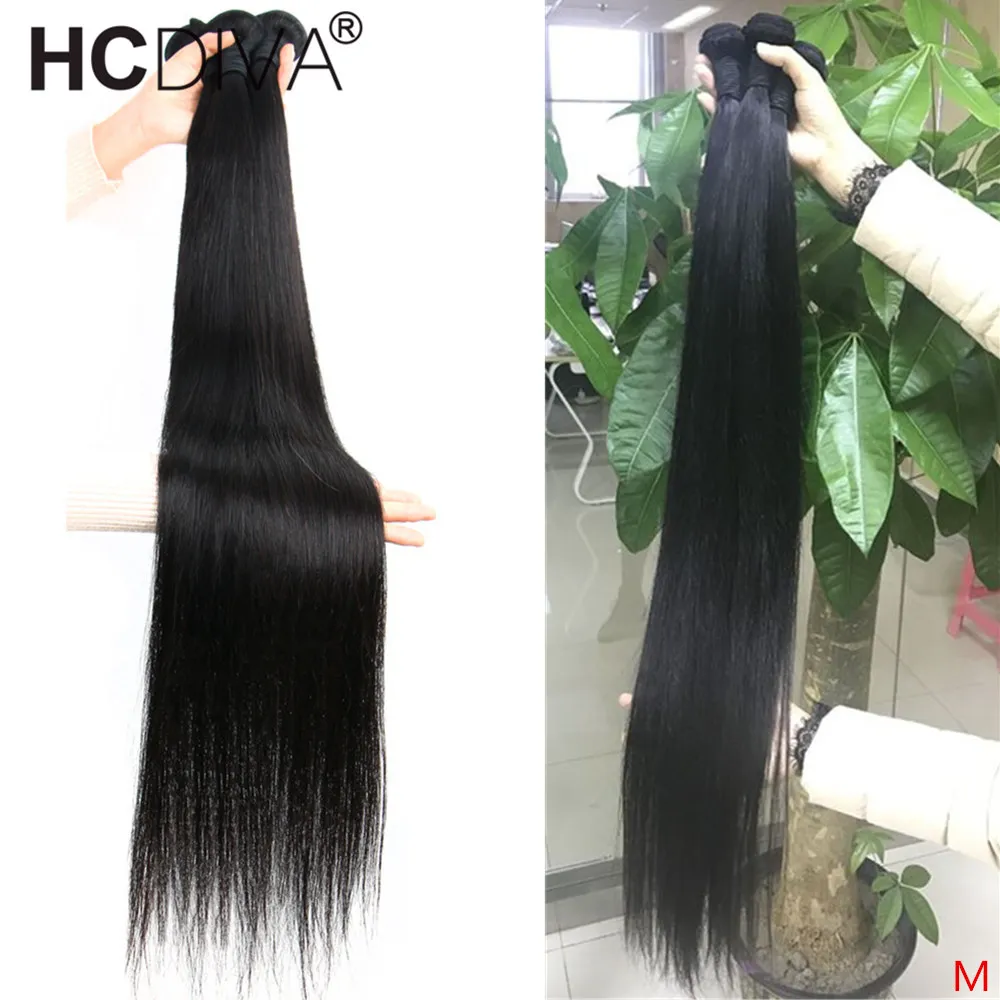 Brazilian Hair Weave Bundles Straight Human Hair Bundles10-40Inch Natural Color Remy Human Extensions Straight Bundles