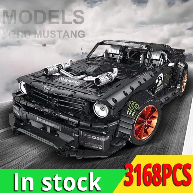 

MOC Super Black Racers Hoonicorn RTR V2 Racing Sports Car Building Blocks Sets Kits Bricks Kids Gift Toys Compatible legoinglys