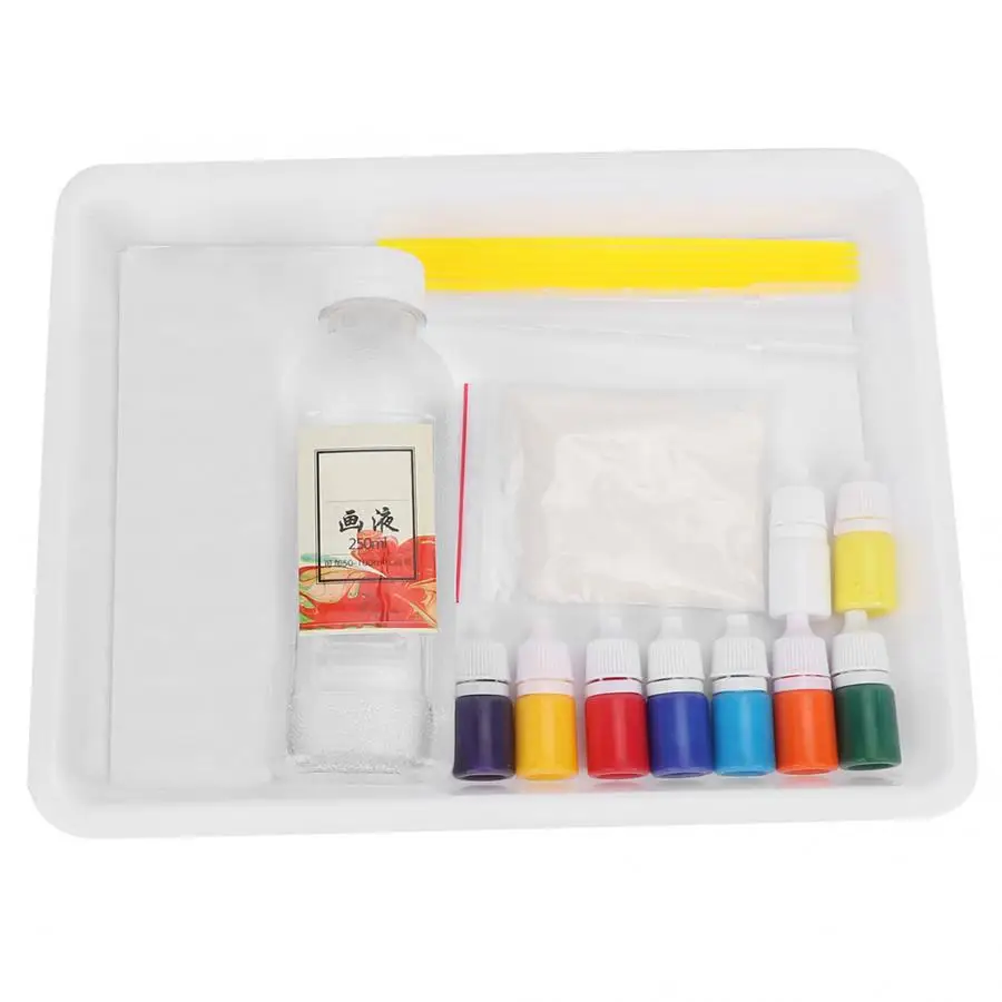 Пигмент для воды Marbling бумаги Ebru Art Tool с поддоном A5 27x20 см (случайный цвет)|Акварель|