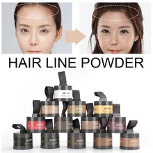4g linha de cabelo em pó de cabelo macio em pó à prova dwaterproof água testa borda modificando a linha fina reparação sombra em pó com capa sopro
