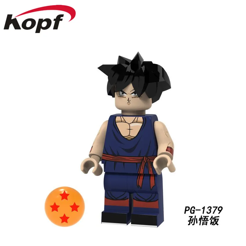 PG1379 20Pcs No Box 20 шт. строительные блоки кирпичи Dragon Ball серия сборка Wu Tianx trunks Сунь Укун образование в цифрах игрушки для детей PG1367 - Цвет: PG1379 20Pcs No Box