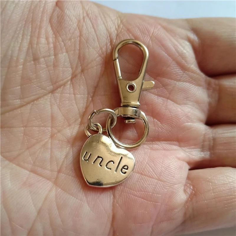 Брелок с любовным сердцем, подарок для дяди, креативный брелок ручной ...