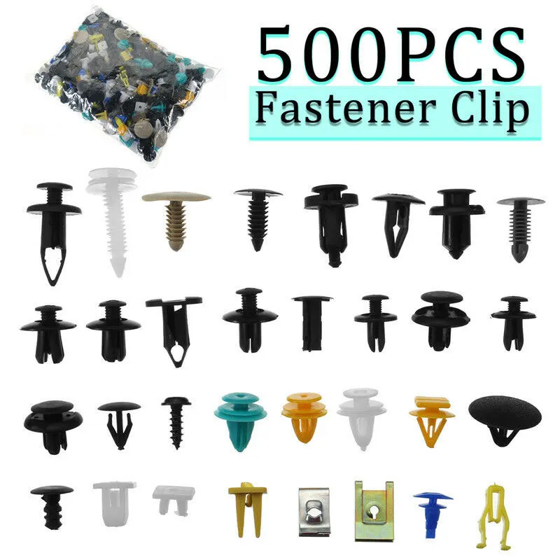 Rivet Panel Bumper Rivet Panel Portable Door Rivet Panel Fitting Clip Plastic 500Pcs Pratical