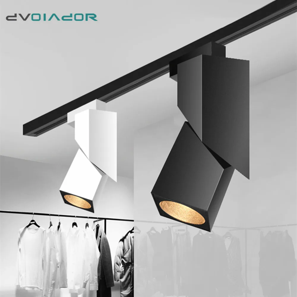 

NEW fashion Art cube 12W 15W CREE led track light Rail Track lamp COB Spotlights for shop home lighting fixtures
