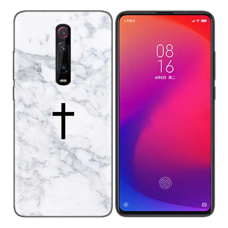 Небесно-голубой Черный мягкий силиконовый чехол-сумка для Xiaomi mi 9T CC9 Red mi 4 4X5 6 6A 7 7A Note Plus K20 Pro F1 Tampa Fall Jesus Christ Chr - Цвет: Небесно-голубой