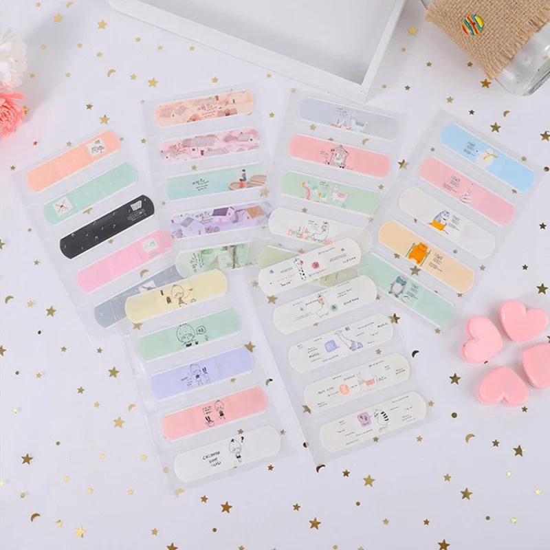 1 Sheets Waterproof Cute Cartoon Kids Aid First Aid Emergency Kit Adhesive Bandage Wound Plaster Kits