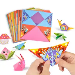 Juguetes Montessori de 54 páginas para niños, manualidades 3D de papel de Origami, dibujos animados, juguetes educativos de aprendizaje