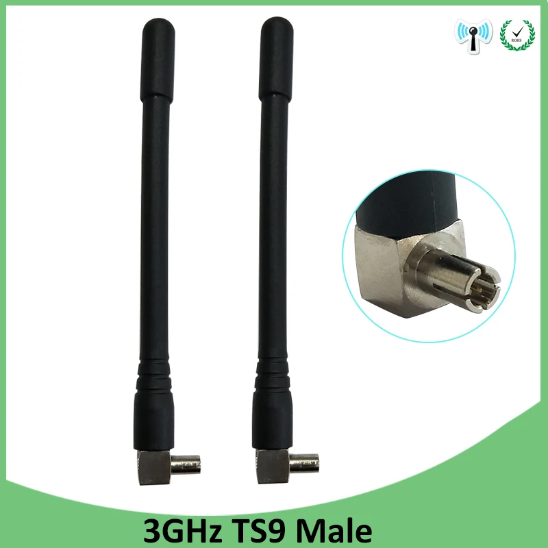 

2pcs 3G 4G lte antenna 3dbi with TS9 plug connector antena 1920-2670 Mhz antenne FOR Huawei modem wireless lte repeater antennas